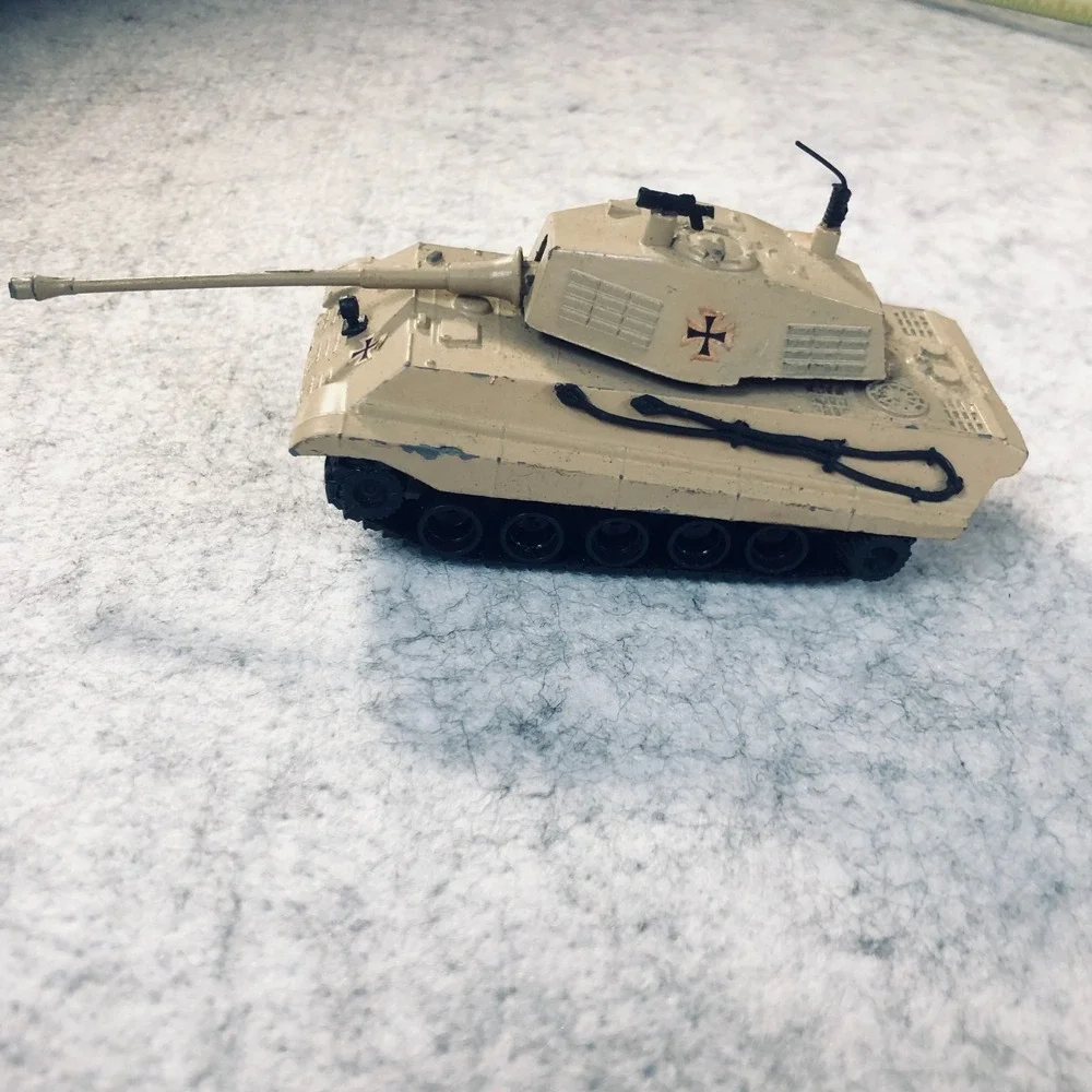 Vintage Army Diecast Tank No. 3101 King Tiger Tank Tan Metal